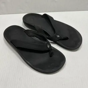 OluKai Ohana Shoes Womens Size 10 EU‎ 40 Black Flip Flop Sandals Comfort Casual thumbnail 2