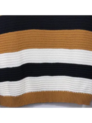 Trailblazer Brown Stripe Knit Sweater S 4-6 thumbnail 3