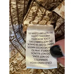 Bec + Bridge Brown And Ivory Cotton Smocked Toile Print Gloria Mini Dress Size 2 thumbnail 15