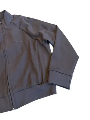 NikeSKIMS Brown Full Zip Track Jacket Mock Neck Ribbed Trim Hem Large Women's thumbnail 6