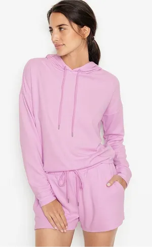 Victoria’s Secret Violet Muse Glow Waffle Short Pajama Lounge Set thumbnail 1