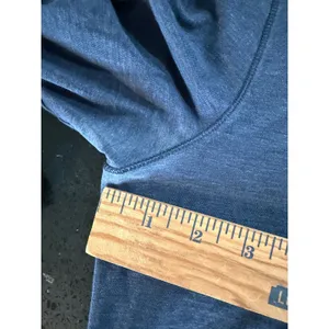 Lululemon Womens Long Sleeve Crewneck Athletic‎ Top Heathered Navy Blue 2704 thumbnail 4