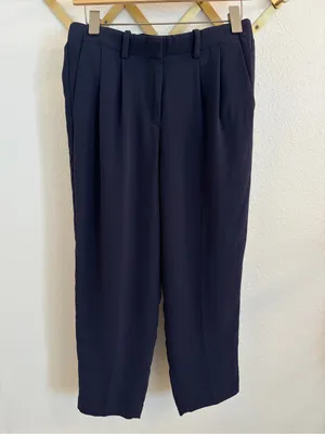 Theory Admiral Crepe Light Navy Pleated Dress Pants 4 thumbnail 4