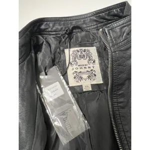 Made by Johnny Black Faux Leather Moto Jacket Size XXL Zip Front thumbnail 5