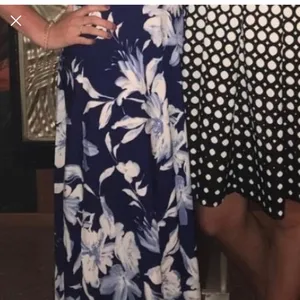 Lulus long maxi fancy skirt size small high waisted in blue and whitw thumbnail 5
