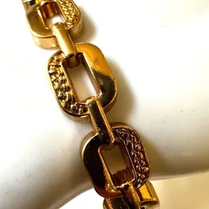 Gold tone link hinged bracelet thumbnail 8