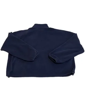 Fabletics Navy Blue Fleece Mock Neck Crop Zip Up Sweatshirt XXL thumbnail 6