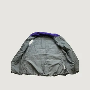 Nike Womens Puffer Vest Grey Purple Colorblock Quilted Full Zip Size Large thumbnail 8