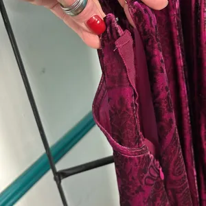 Anthropologie Velvet overalls wide leg S Anthropologie with paisley print thumbnail 8