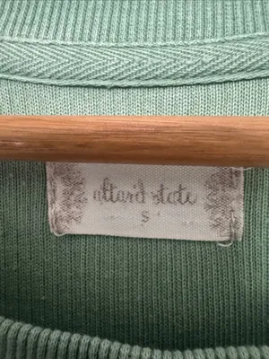 Altar'd State Relaxed Olive Green Smiley Sweatshirt - Women thumbnail 3