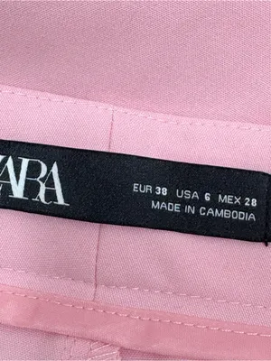 Zara Mid Rise Crop Ankle Trouser Dress Pants Pink Size 6 Office Career Chino thumbnail 8