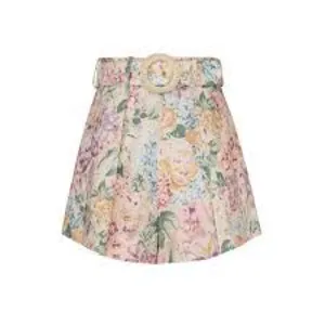 ZIMMERMANN Halliday Tuck belted linen shorts, Size 3 US 10, $649 thumbnail 7