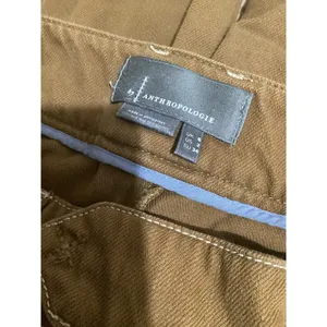 Anthropologie Porter Spicy Mustard Brown Wide Leg Cropped Utility Pants 2 thumbnail 4