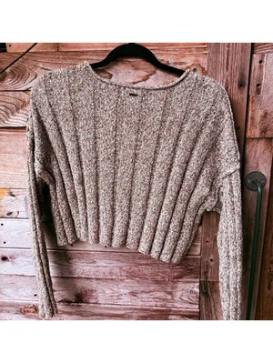 O'Neill Brown Textured Ribbed Knit Sweater Size S thumbnail 4