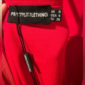 PrettyLittleThing red strappy back chiffon maxi dress size 4 NWT thumbnail 8