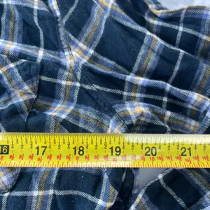 Eddie Bauer Women's Flannel Long Sleeve Blue Plaid Large Soft thumbnail 4