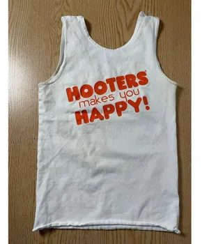 B30-8 Hooters Girl Uniform Rare Vintage Tank White size Xs thumbnail 3