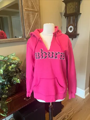 Auburn Pink Pullover Hoodie Size L thumbnail 2