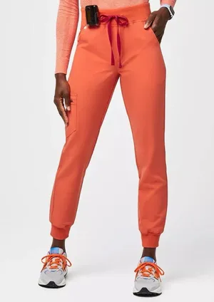 Figs High Waisted Zamora Jogger Scrub Pants Sunset Orange Size XL thumbnail 1