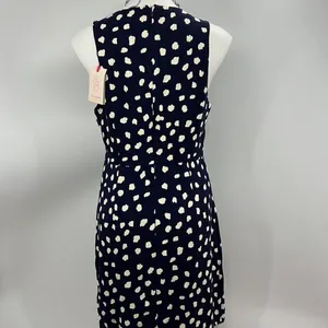 Julie Brown navy blue white spots sleeveless dress thumbnail 6
