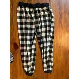 Free Press Buffalo Plaid Christmas "Sleigh All Day" pajama set, L thumbnail 4
