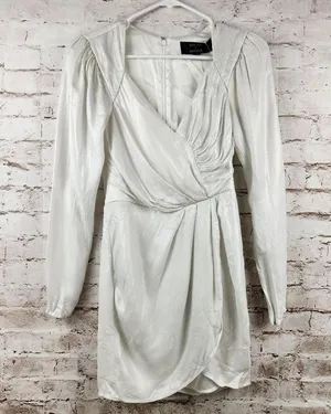 Revolve DUNDAS x Harlow Mini Dress in Metallic Ivory XS *No Brooch* thumbnail 3