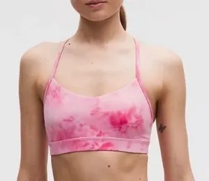Lululemon Flow Y Bra A-C Cup Strawberry Smoothie 12 NWT thumbnail 1