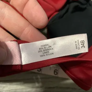 Victoria’s Secret Maroon Red Swim Top; 34B thumbnail 5