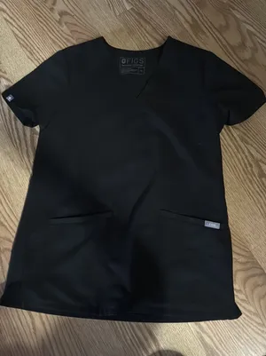 FIGS Scrub Top Technical Collection Black thumbnail 1