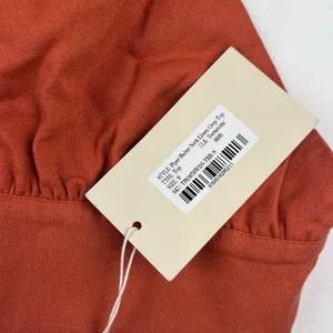Meshki Women’s Linen Halter Top Crop Rust Orange Small Tie Back Adjustable New thumbnail 4