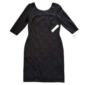 NWT‎ Eliza J Black Lace Dress Size 8 thumbnail 4