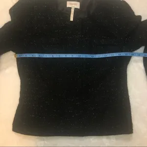 Laundry by Shelli Segal Black Metallic Tweed Blazer thumbnail 10