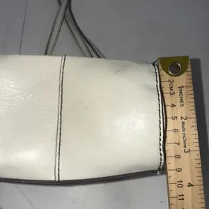 HOBO Mini Elan White Leather Small Minimalist Boho Western Crossbody Bag Purse thumbnail 4