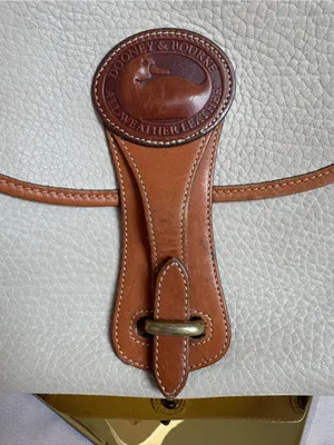Dooney & Bourke Cream Pebbled Leather Crossbody with Tan Trim thumbnail 4