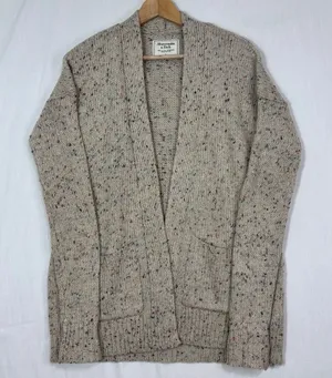 Abercrombie & Fitch Cardigan Womens S Cream Grandpa Dad Costal Grandma Timeless‎ thumbnail 1