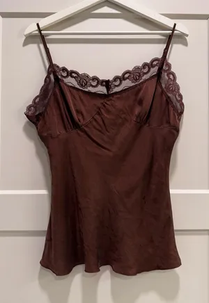 Trina Turk brown Silk Lace Trim Camisole thumbnail 1