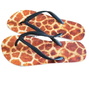 Women’s Giraffe Design Flip Flops Size 8 thumbnail 2