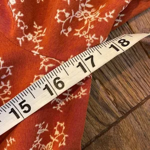 Bebop orange floral vneck ruffle skirt dress size small thumbnail 11