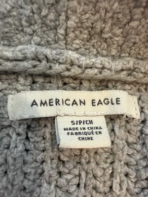 American Eagle Outfitters Light Gray Cropped Cardigan Size Small - C33-044 thumbnail 2