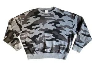 Victorias Secret Pink Gray Black Camo Pull‎ Over Sweater Loose Fitting Size XS thumbnail 1