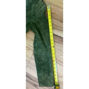 VTG Live A Little Green Suede Leather Jacket Wm MD Boho Y2K 90 Punk Gilmore Girl thumbnail 15