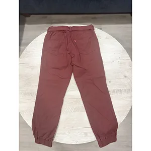 Levi's Burgundy Paperbag Jogger Pants Women's Small Stretch Pull On thumbnail 2