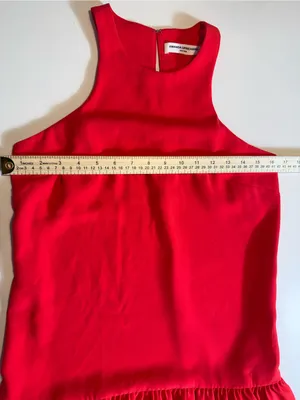 Amanda‎ Uprichard High Neck Drop Waist Ruffle cocktail, wedding Dress Coral XS thumbnail 6