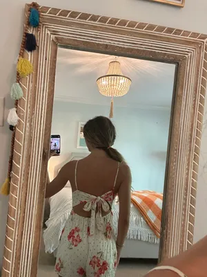 Floral Romper White Size M thumbnail 4