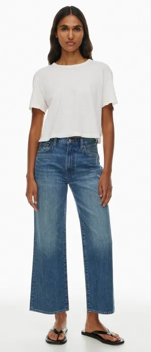 Aritzia Denim Forum The Farrah Hi-Rise‎ Wide Cropped Jean Womens Size 25 thumbnail 1