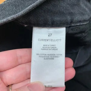 Current/Elliott C/E Black High Waisted Pleated Straight Leg Jeans‎ Size 27 thumbnail 8