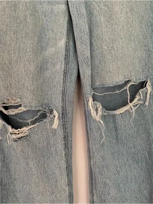 American Eagle Ripped Straight Leg Jeans thumbnail 5