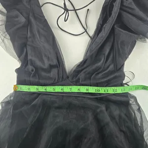 Baltic Born NWOT Anabella Tulle Dress Black Maxi Ruffle Sleeve Party‎ Evening M thumbnail 10