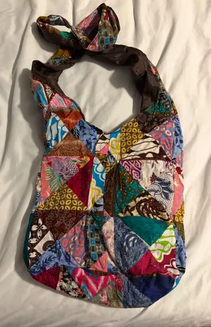 Batik Patchwork Hobo Bag Boho Multi thumbnail 1