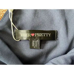 NWT Ever-Pretty Women's Dress Double V Neck A Line Ruffle Hem Backless Blue L thumbnail 6